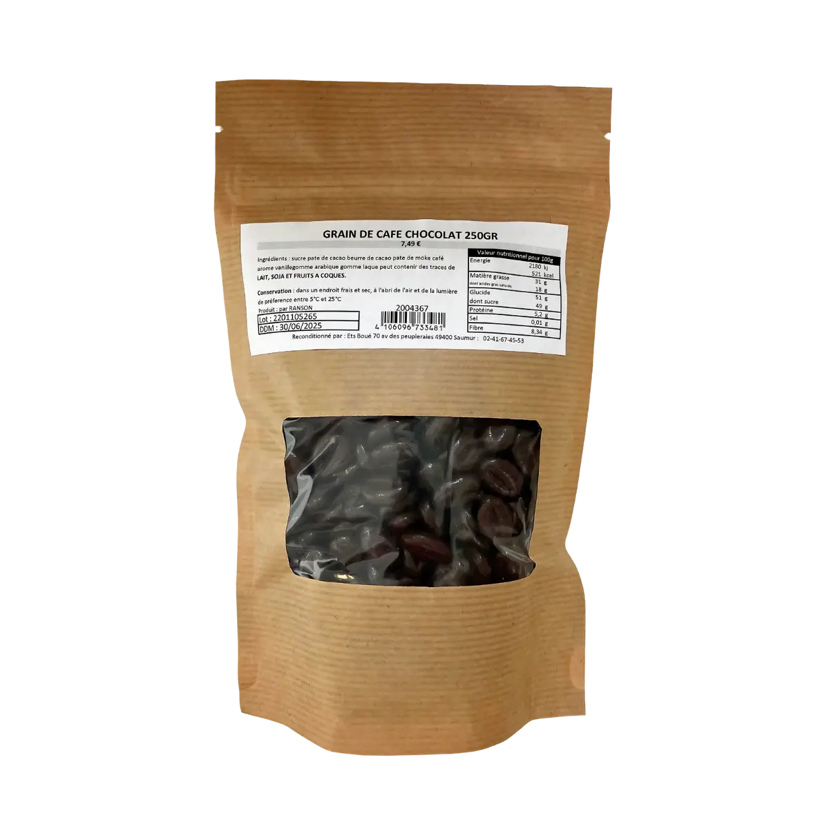 Grain de Café Chocolat noir 250g