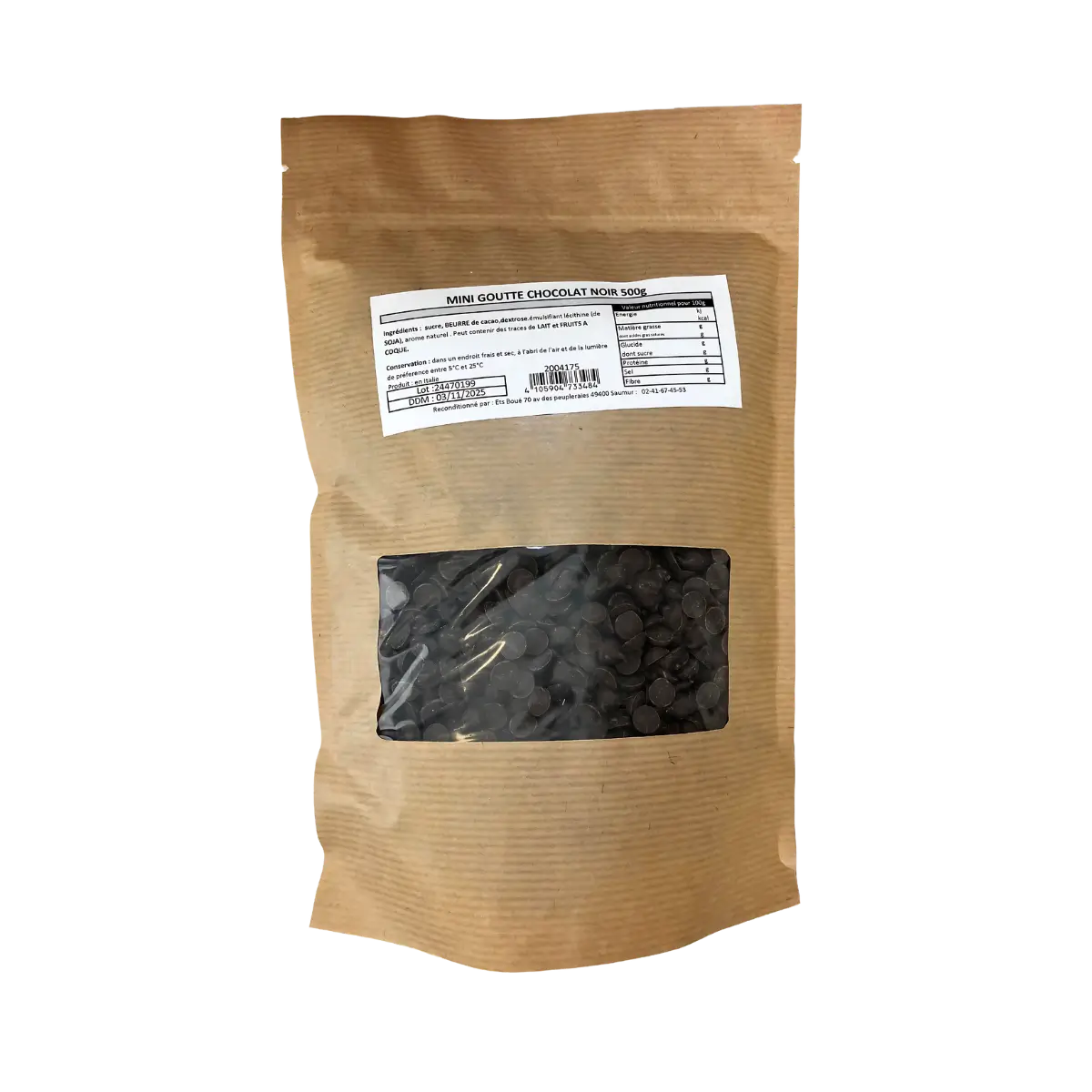 Mini Gouttes Chocolat Noir 500g